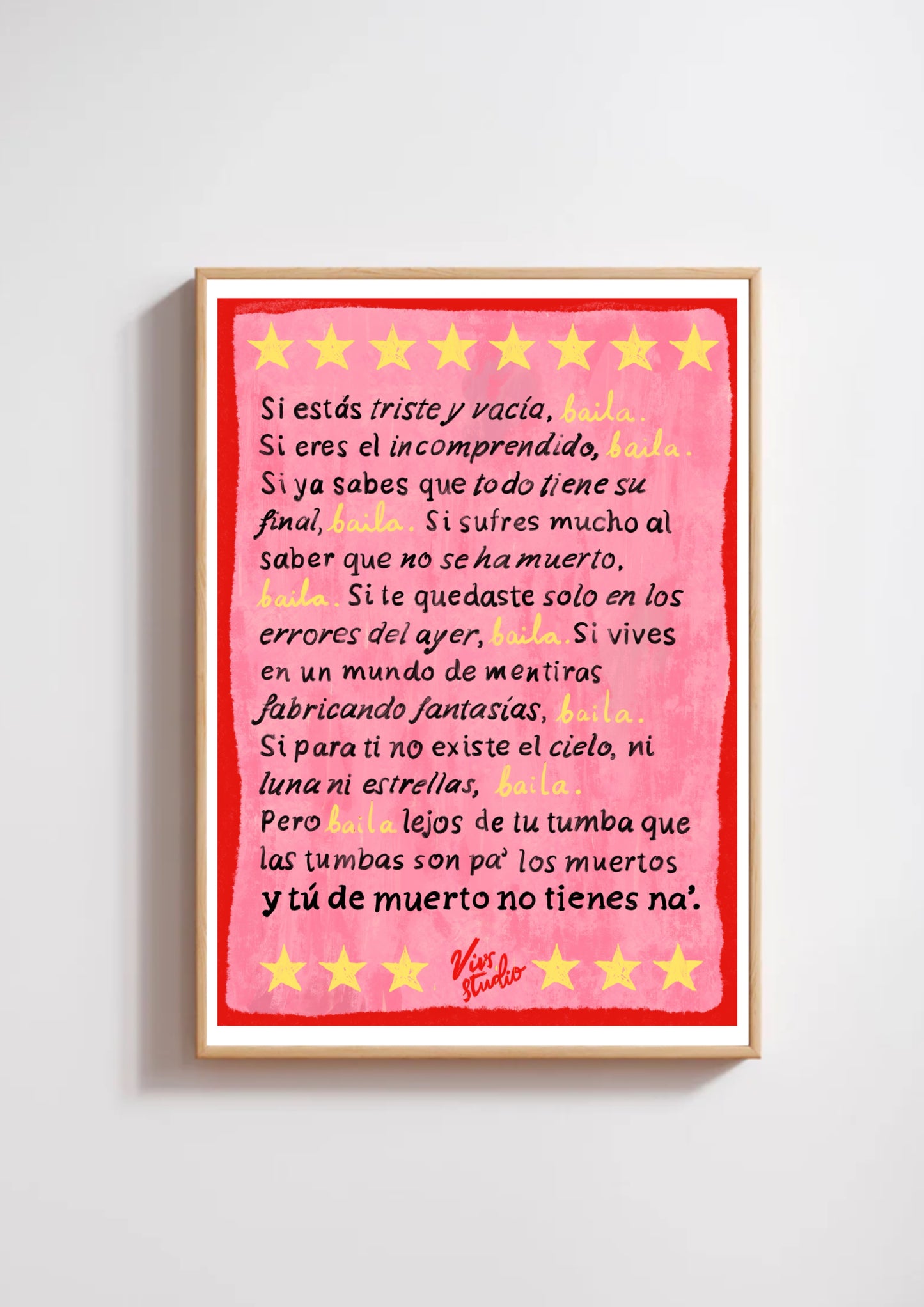 Póster Si estás triste Rosa