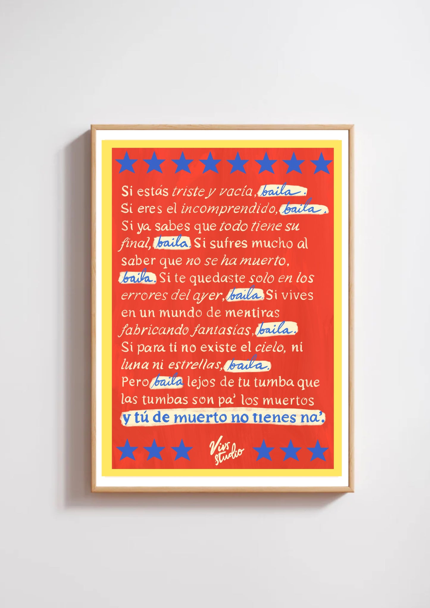 Póster Si estás triste Rojo