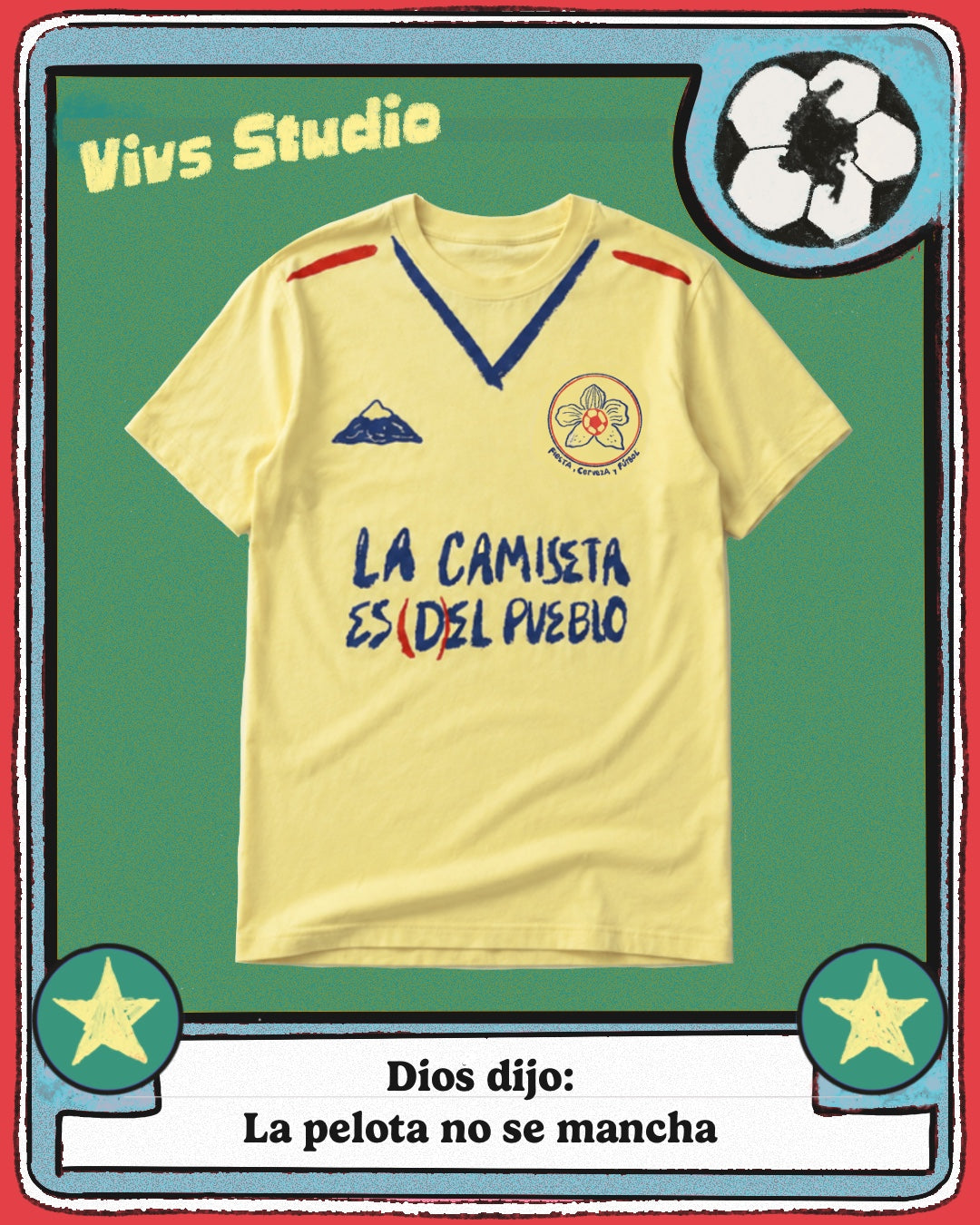 La camiseta es d(el) pueblo