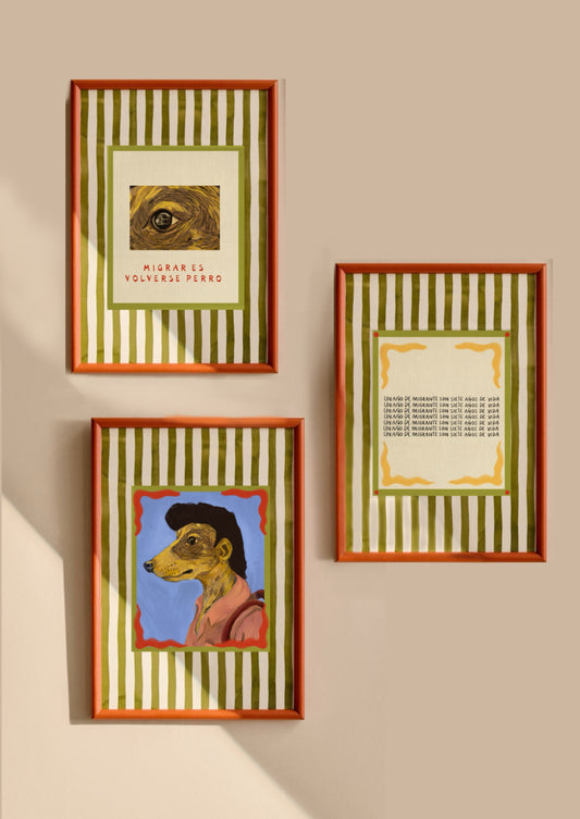 Set de prints Migrar es volverse perro