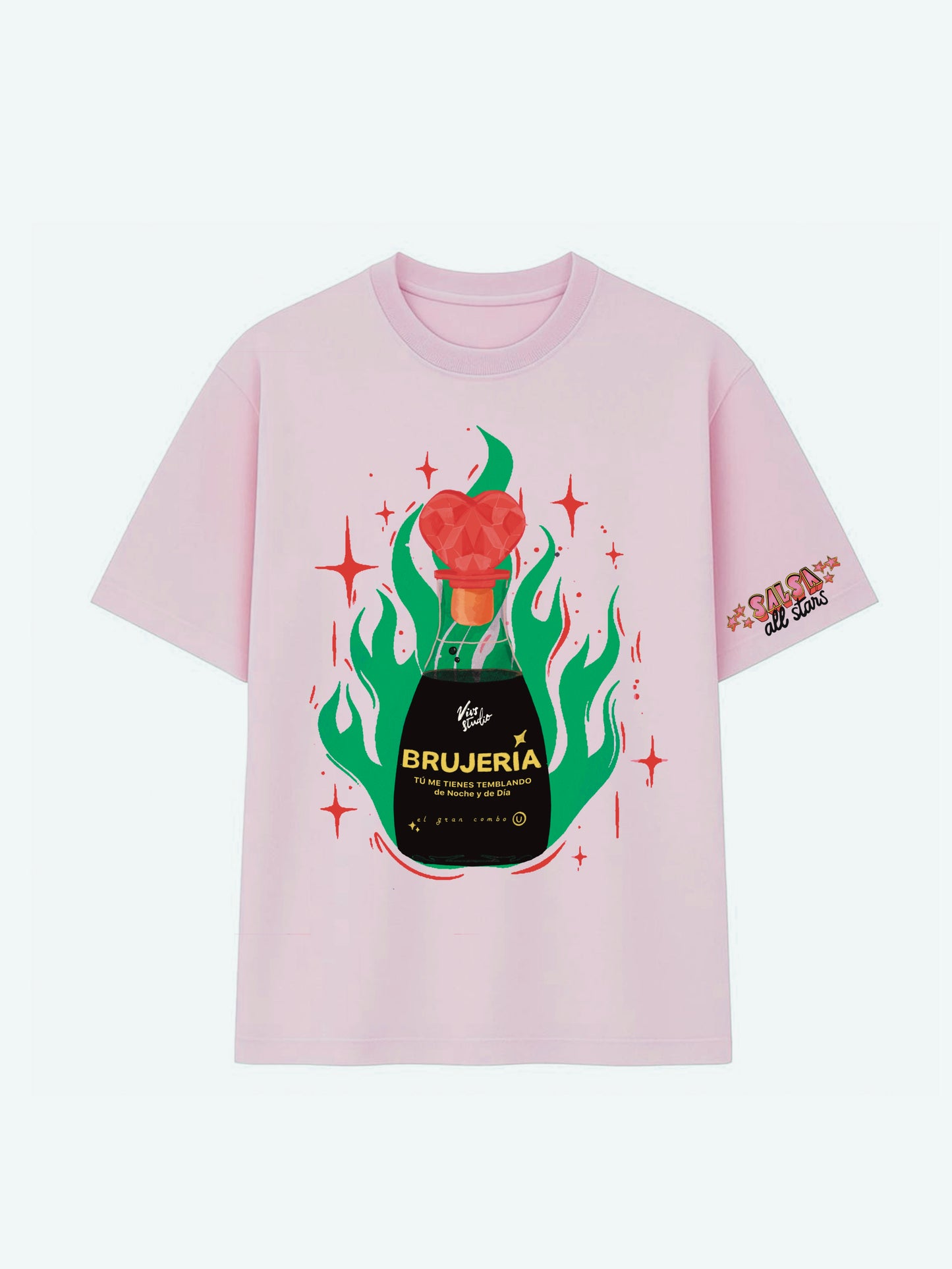 Camiseta Brujería Rosa Regular Fit