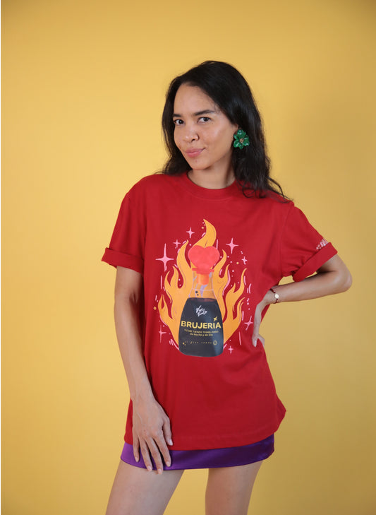 Camiseta Brujería Regular Fit Rojo